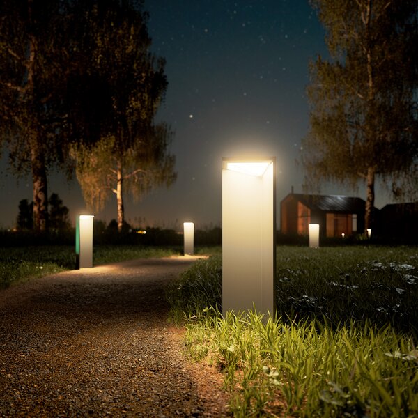 Sigor LED baterijska solarna lampa Nusolar antracit, visina 50cm, prigušiva, Crno, Metal, Solarna svjetla
