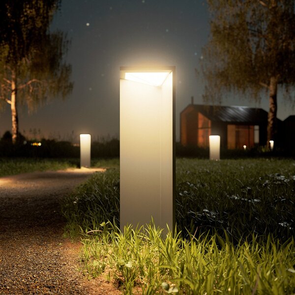 Sigor LED baterijska solarna lampa Nusolar antracit, visina 50cm, prigušiva, Crno, Metal, Solarna svjetla