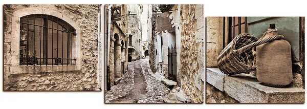 Slika na platnu - Stara mediteranska ulica - panorama 5151FE (90x30 cm)