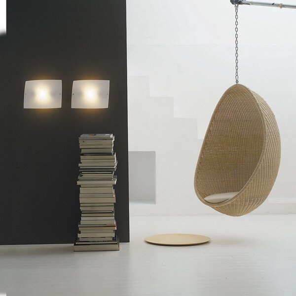 Foscarini Folio piccola zidna lampa, bijela, prigušiva, Bijela, Dnevni boravak/blagovaonica, Staklo