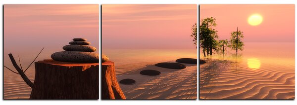 Slika na platnu - Zen stones - panorama 5162B (90x30 cm)
