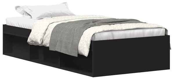 Okvir kreveta crni 75 x 190 cm mali za jednu osobu - Crna / 75 x 190 cm
