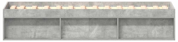 Okvir kreveta boja betona 75 x 190 cm mali za jednu osobu - Siva / 75 x 190 cm