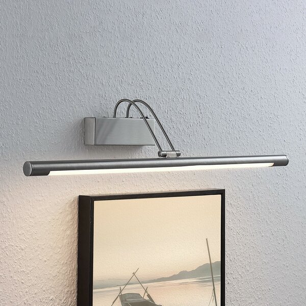 Lindby LED svjetlo za sliku Mailine, 69 cm, nikal, prekidač, Metalik, Dnevni boravak/blagovaonica, Metal
