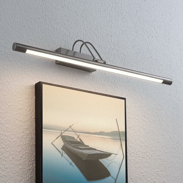 Lindby LED svjetlo za sliku Mailine, 69 cm, nikal, prekidač, Metalik, Dnevni boravak/blagovaonica, Metal