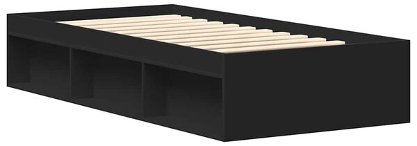 Okvir kreveta crni 75 x 190 cm mali za jednu osobu - Crna / 75 x 190 cm