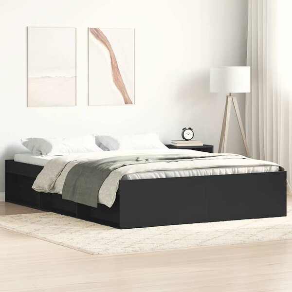 Okvir kreveta crni 150 x 200 cm veliki bračni - Crna / 150 x 200 cm