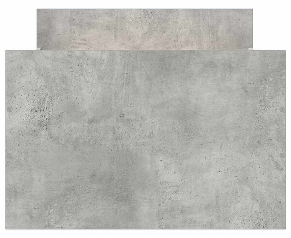 Okvir kreveta s uzglavljem i podnožjem boja betona 75 x 190 cm - Siva / 75 x 190 cm