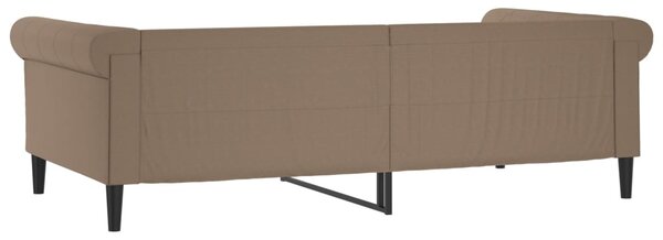 Dnevni krevet boja cappuccina 100 x 200 cm od umjetne kože - Smeđa / 100 x 200 cm