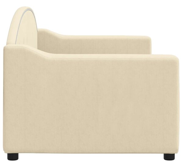 Dnevni krevet krem 80 x 200 cm od tkanine - Krema / 80 x 200 cm