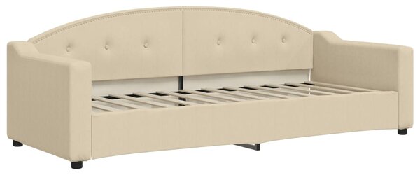 Dnevni krevet krem 80 x 200 cm od tkanine - Krema / 80 x 200 cm