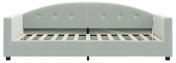 Dnevni krevet svjetlosivi 90 x 200 cm baršunasti - Siva / 90 x 200 cm