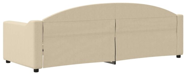 Dnevni krevet krem 80 x 200 cm od tkanine - Krema / 80 x 200 cm