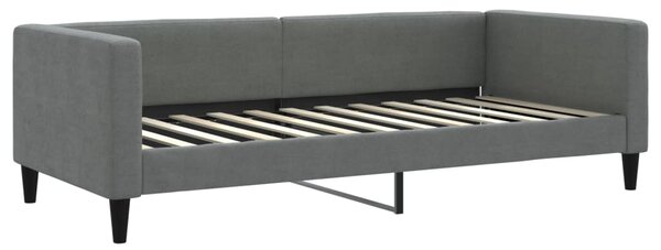 Dnevni krevet tamnosivi 90 x 200 cm od tkanine - Siva / 90 x 200 cm