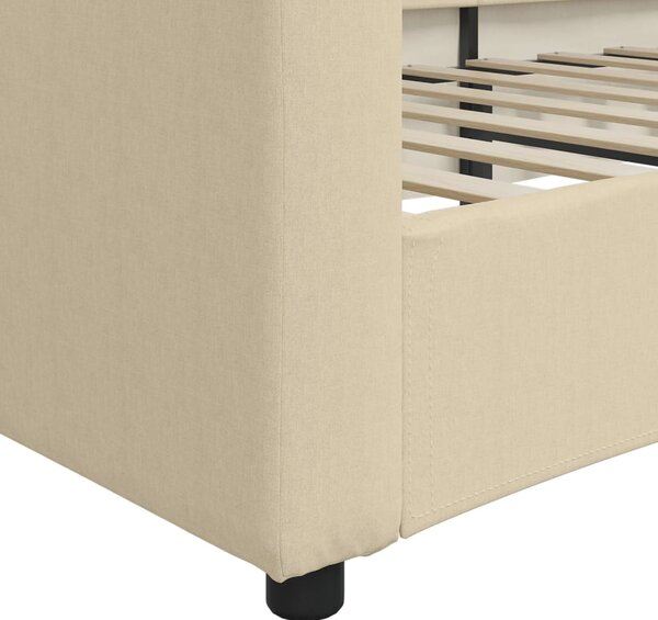 Dnevni krevet krem 80 x 200 cm od tkanine - Krema / 80 x 200 cm
