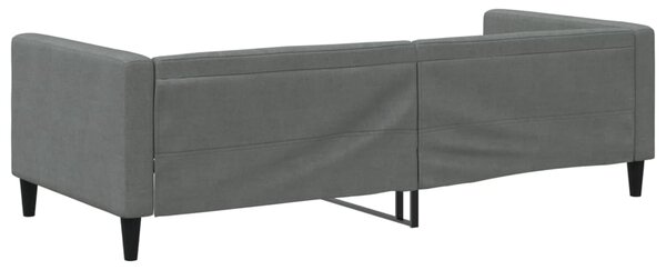 Dnevni krevet tamnosivi 90 x 200 cm od tkanine - Siva / 90 x 200 cm