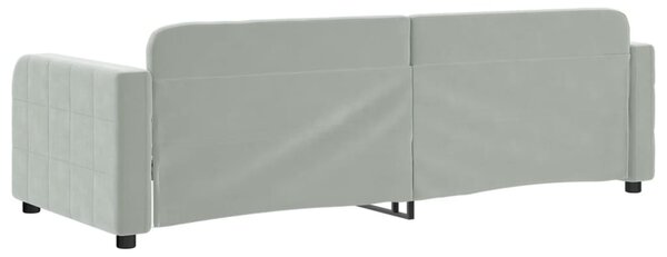 Dnevni krevet svjetlosivi 80 x 200 cm baršunasti - Siva / 80 x 200 cm
