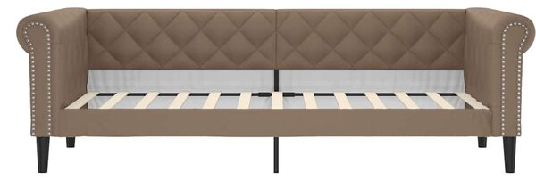 Dnevni krevet boja cappuccina 80 x 200 cm od umjetne kože - Smeđa / 80 x 200 cm