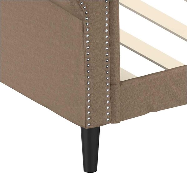 Dnevni krevet boja cappuccina 80 x 200 cm od umjetne kože - Smeđa / 80 x 200 cm