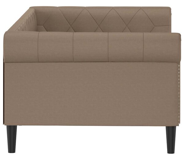 Dnevni krevet boja cappuccina 80 x 200 cm od umjetne kože - Smeđa / 80 x 200 cm