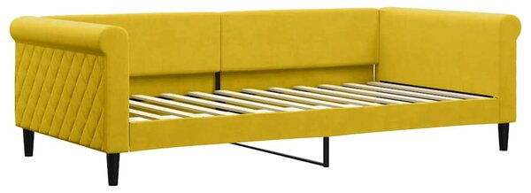 Dnevni krevet žuti 100 x 200 cm baršunasti - Žuta / 100 x 200 cm