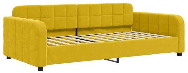Dnevni krevet žuti 100 x 200 cm baršunasti - Žuta / 100 x 200 cm