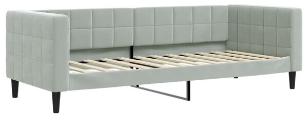 Dnevni krevet svjetlosivi 80 x 200 cm baršunasti - Siva / 80 x 200 cm