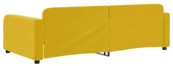 Dnevni krevet žuti 100 x 200 cm baršunasti - Žuta / 100 x 200 cm
