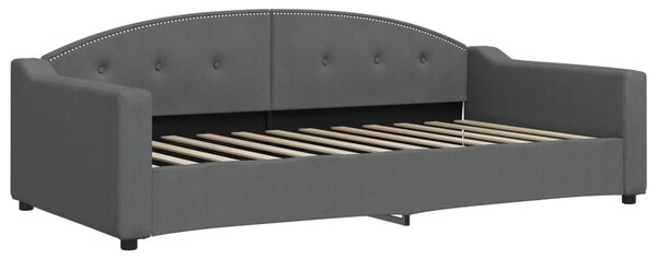 Dnevni krevet tamnosivi 100 x 200 cm od tkanine - Siva / 100 x 200 cm