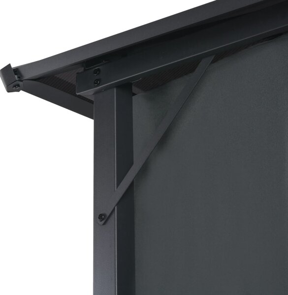 Sjenica sa zastorom aluminijska 3 x 3 m crna - Crna / 3 x 3 m