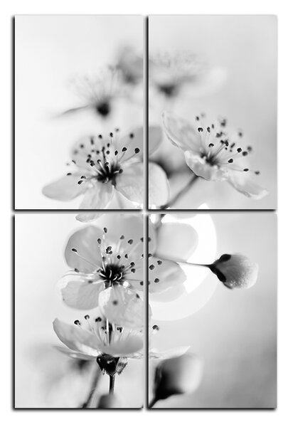 Slika na platnu - Mali cvjetovi na grani - pravokutnik 7173QE (90x60 cm)