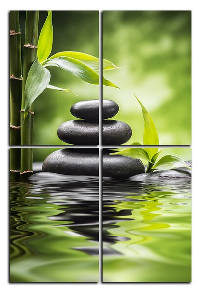 Slika na platnu - Zen kamenje i bambus - pravokutnik 7193D (90x60 cm)