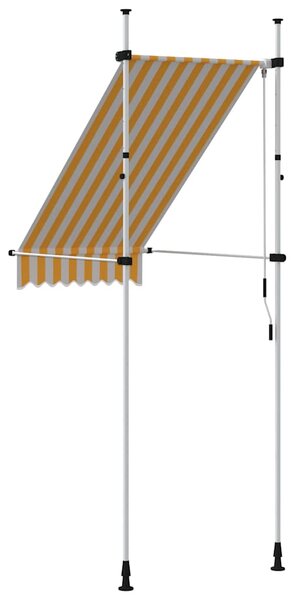 Tenda na ručno uvlačenje 100 cm narančasto-bijela prugasta - Narančasta / N/A