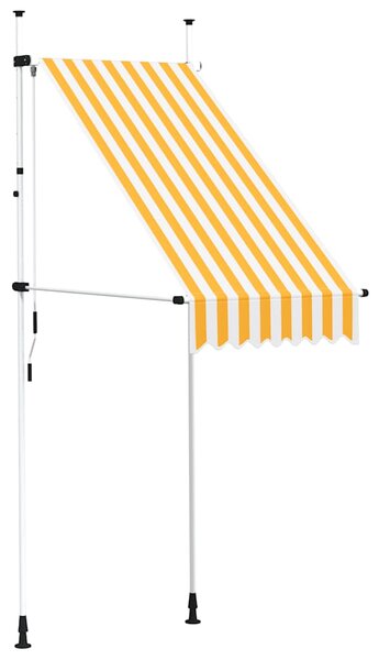 Tenda na ručno uvlačenje 100 cm narančasto-bijela prugasta - Narančasta / N/A