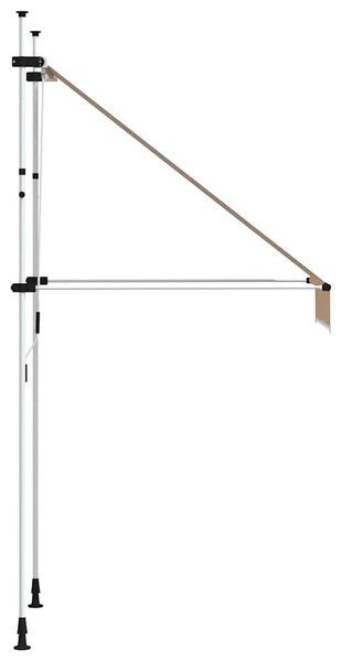 Tenda na ručno uvlačenje 100 cm narančasto-bijela prugasta - Narančasta / N/A