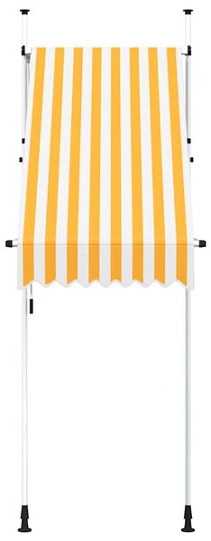 Tenda na ručno uvlačenje 100 cm narančasto-bijela prugasta - Narančasta / N/A
