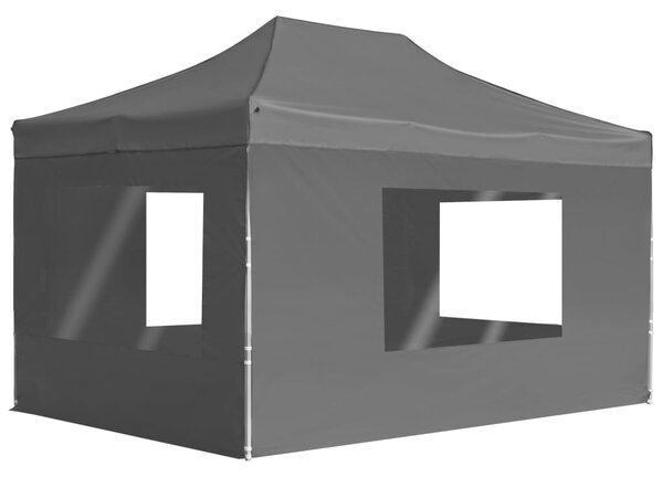 Profesionalni sklopivi šator za zabave 4,5 x 3 m antracit - Antracitno siva / 4.5 x 3 m