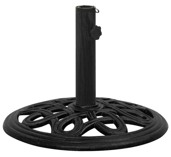 Stalak za suncobran crni 44 x 44 x 32 cm od lijevanog željeza - Crna / 44 x 44 x 32 cm