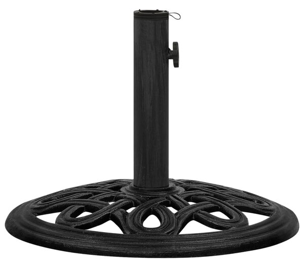 Stalak za suncobran crni 44 x 44 x 32 cm od lijevanog željeza - Crna / 44 x 44 x 32 cm