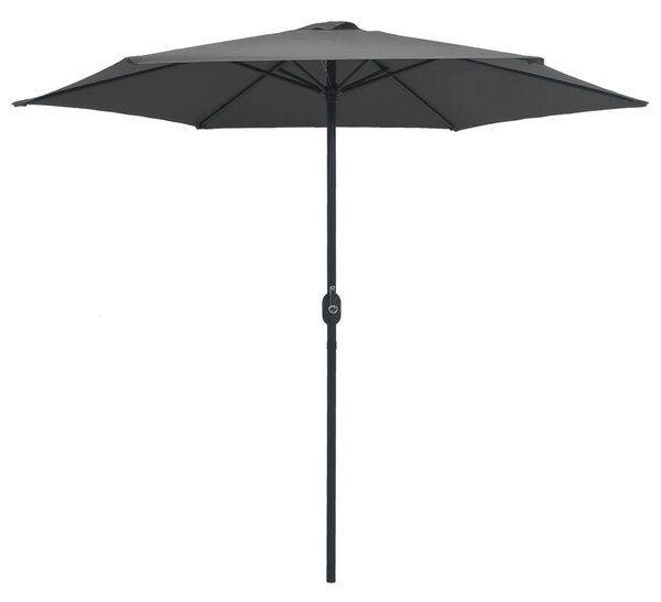 Vrtni suncobran s aluminijskim stupom 270 x 246 cm antracit - Antracitno siva / N/A