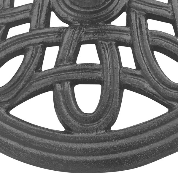 Stalak za suncobran crni 44 x 44 x 32 cm od lijevanog željeza - Crna / 44 x 44 x 32 cm