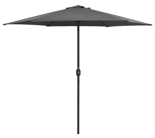 Vrtni suncobran s aluminijskim stupom 270 x 246 cm antracit - Antracitno siva / N/A