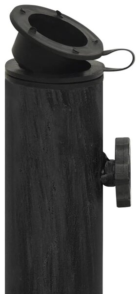 Stalak za suncobran crni 44 x 44 x 32 cm od lijevanog željeza - Crna / 44 x 44 x 32 cm