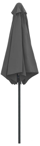 Vrtni suncobran s aluminijskim stupom 270 x 246 cm antracit - Antracitno siva / N/A