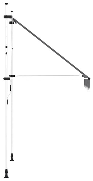 Tenda na ručno uvlačenje 150 cm plavo-bijela prugasta - Plava / N/A