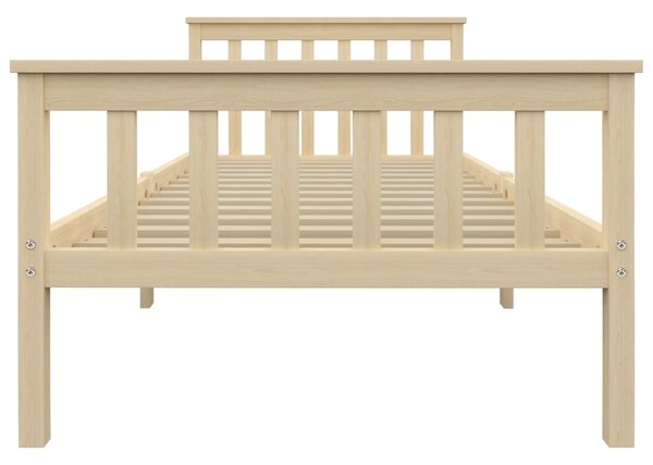 Okvir kreveta prirodna boja od masivne borovine 100 x 200 cm - Smeđa / 100 x 200 cm