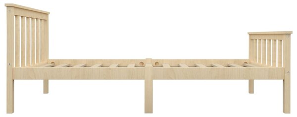 Okvir kreveta prirodna boja od masivne borovine 100 x 200 cm - Smeđa / 100 x 200 cm
