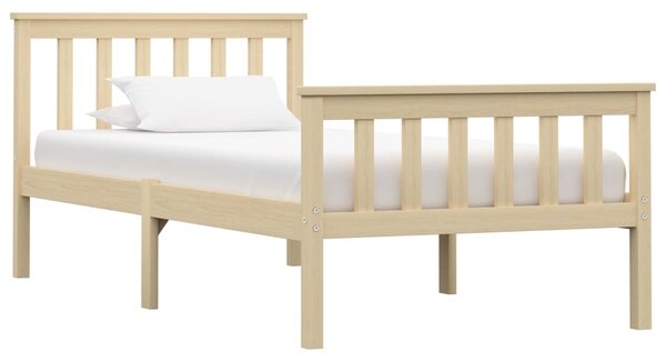Okvir kreveta prirodna boja od masivne borovine 100 x 200 cm - Smeđa / 100 x 200 cm