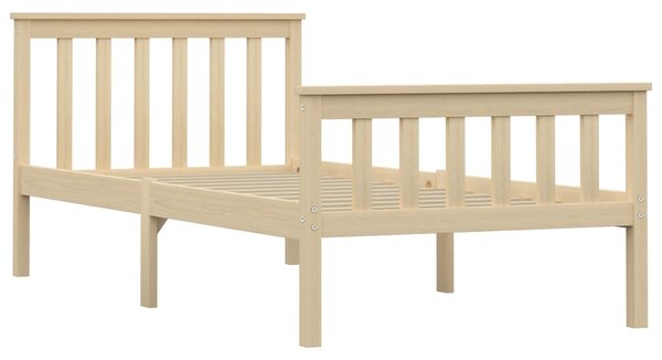 Okvir kreveta prirodna boja od masivne borovine 100 x 200 cm - Smeđa / 100 x 200 cm