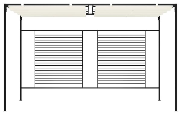 Sjenica s pomičnim krovom 3 x 4 x 2,3 m krem 180 g/m² - Krema / N/A